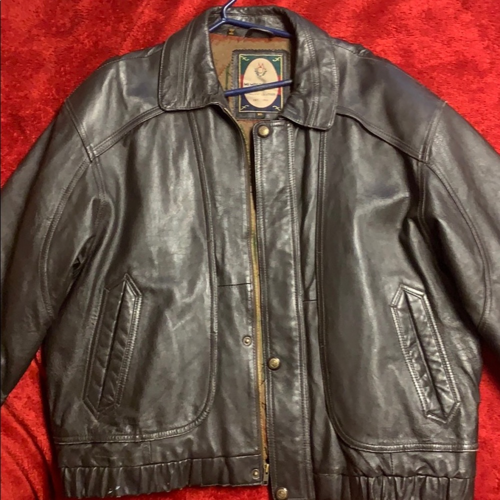 Vintage leather members only jacket